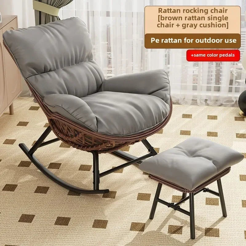 Swinging Lounge Chair,home Balcony,lounge Chair, Anti Vine Woven Lobster Chair, Single Living Room, Adult Outdoor,rocking Chairs