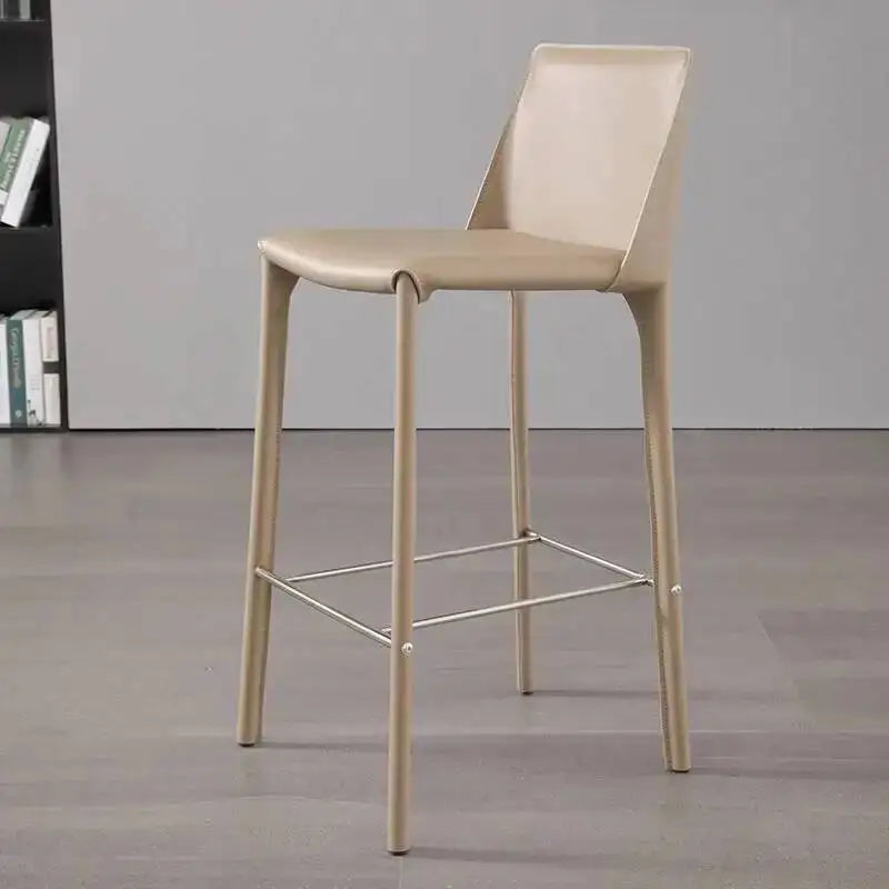 White Ergonomic Stools Replica Bar Leather Designer Kitchen Bar Stool High Midcentury Taburetes Altos Cocina Kitchen Furniture