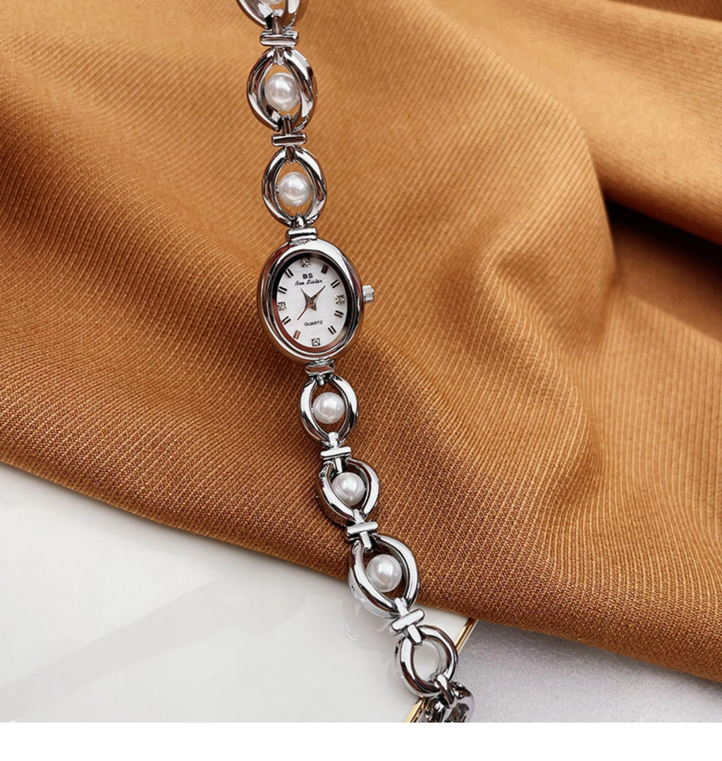 Women's Watch Bracelet Quartz Wristwatches Brand Luxury Vintage Casual Small Silver Clock High Quality Watch Ladies