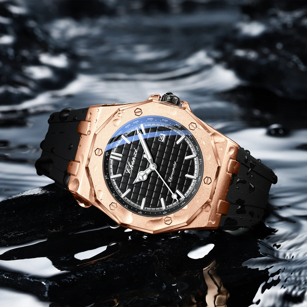Mens Watches Top Brand Luxury Quartz Calendar Casual Watch Fashion Silicone Waterproof Luminous Wristwatch For Man