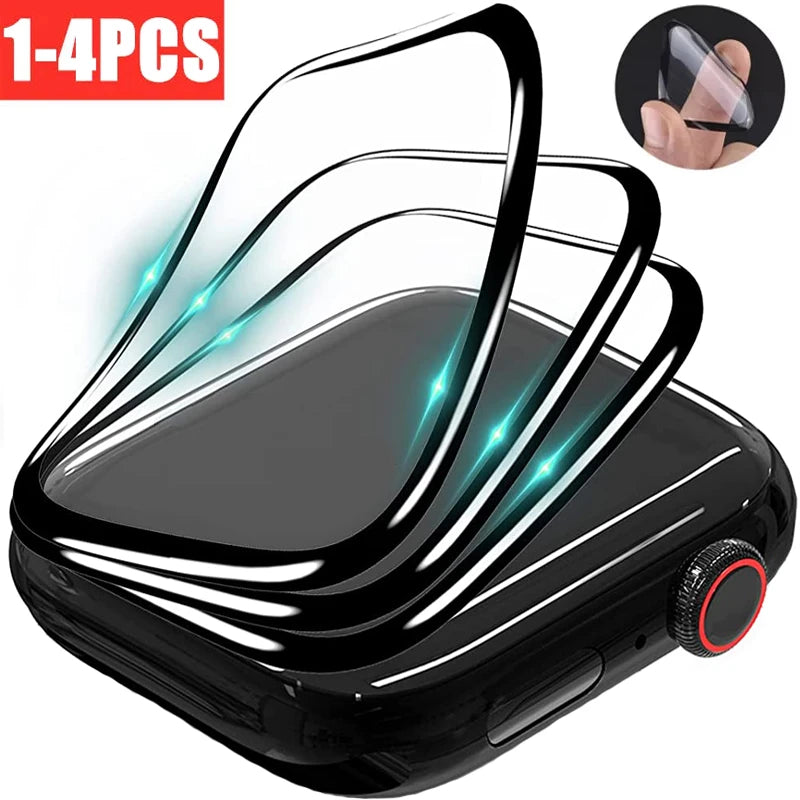 Protector Film For Apple Watch 44mm 45mm 40mm 41mm 49mm 42 38mm Curved Screen Protectors iwatch series 8 7 SE 9 Ultra 10 42/46MM