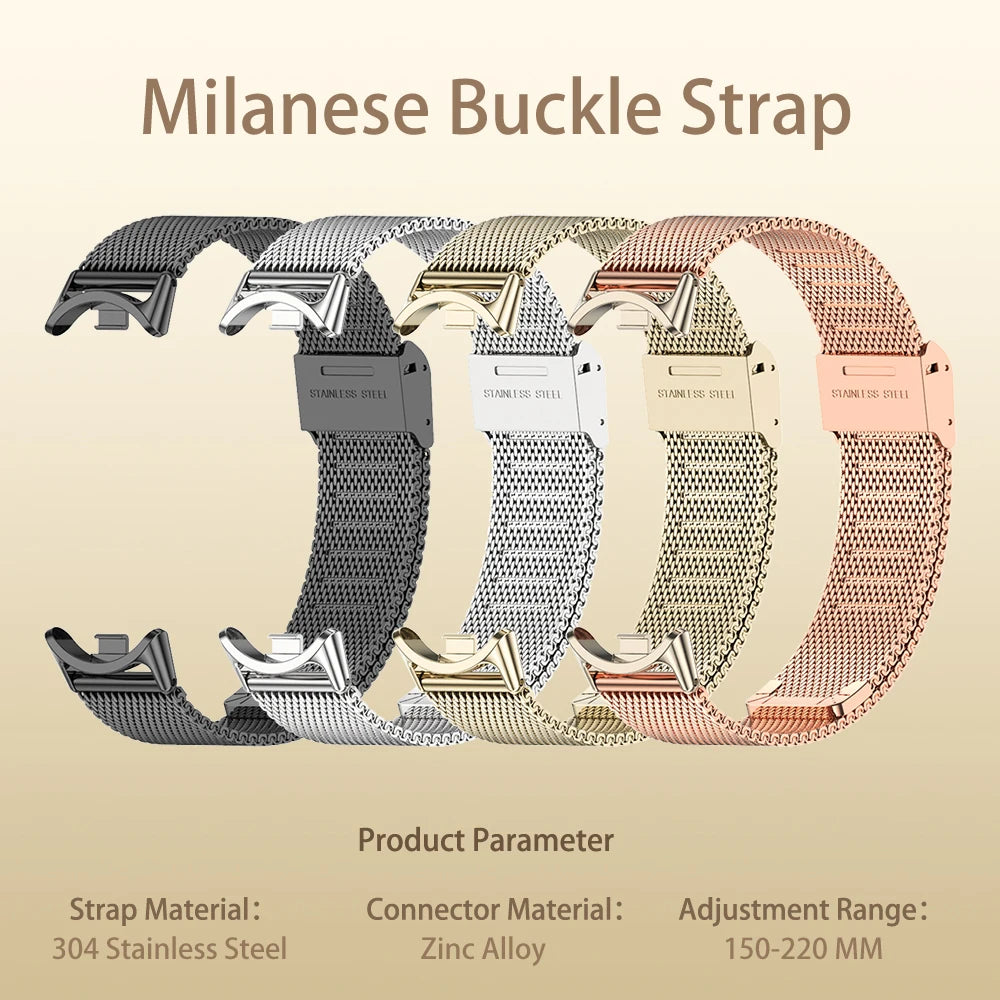 Strap for Mi Band 10 9 8 Wristband For Mi Band 9 Bracelet for Mi Band 10 Stainless Steel Watch Band for Mi Band 8 Metal Straps