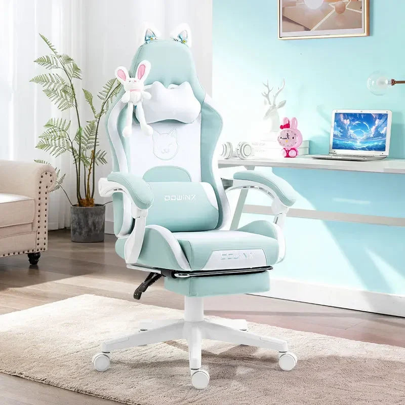 AOLIVIYA Comfortable Ergonomic Home Gaming Desk Chair For Women Student Bedroom Study Computer Backrest With A318756