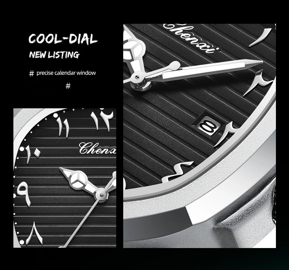 Eastern Arabic Numerals Dial Man Watch Fashion Original Date Quartz Watches For Men Classic Business Waterproof Men's Wristwatch