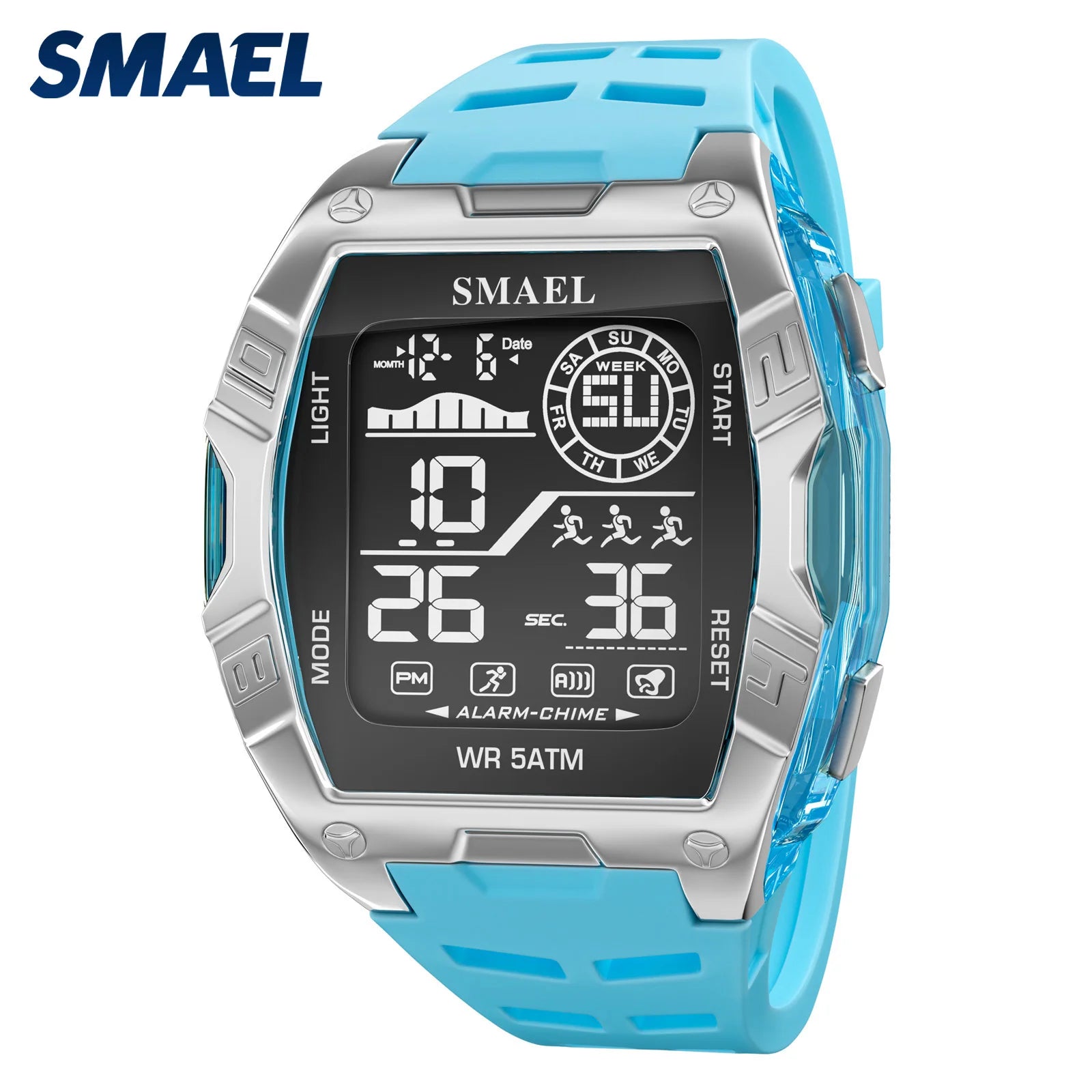 Military Watches Smael relojMen Watch 2025 New 50M Waterproof  Stopwatch Alarm LED Light Digital Watches 8130 Men's Sports Watch