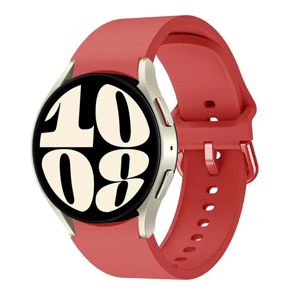 New Official Silicone Strap For Samsung Galaxy Watch 6 4 Classic 47mm 46mm 43/42mm Watchband Galaxy Watch 7 6 5 4 40mm 44mm Belt