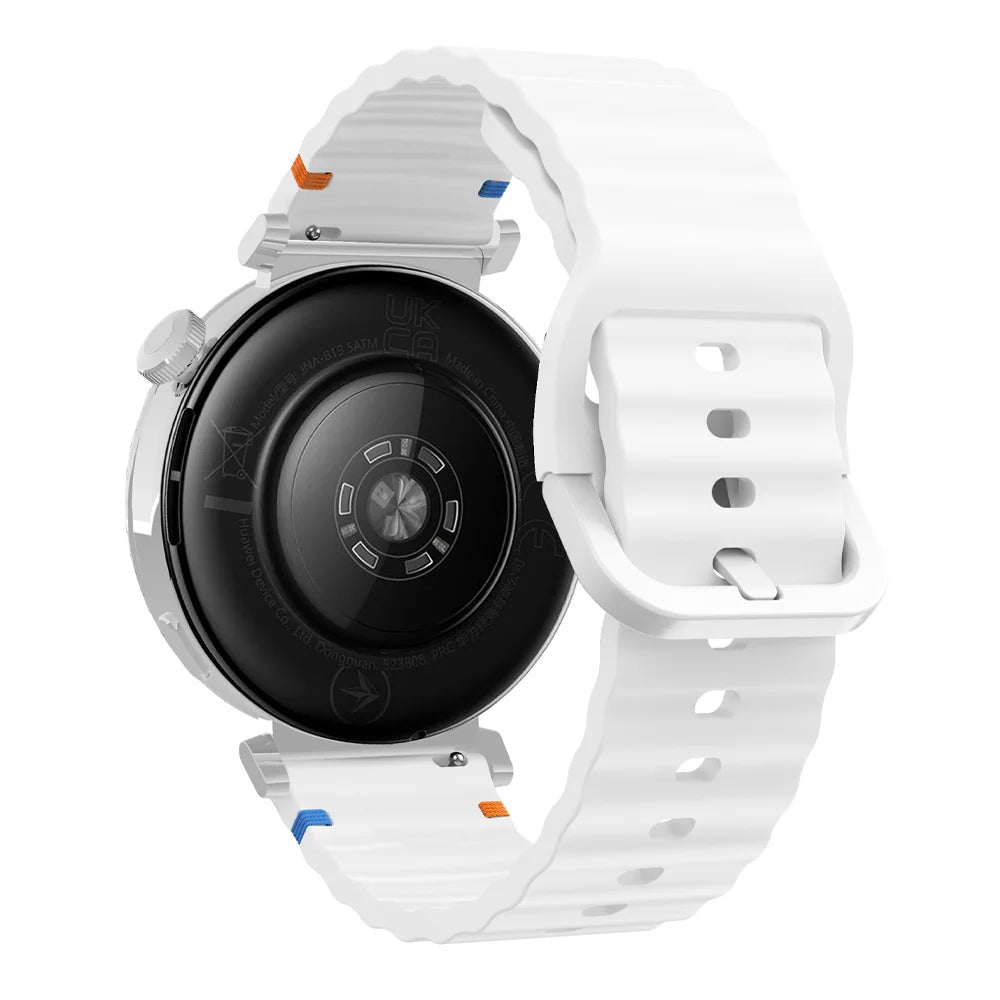 18/20/22mm Sports Wave Silicone Strap For Huawei Watch GT6-5-4 41mm 5 GT5 Pro 42mm Bracelet Wristband For Xiaomi Watch S4 41mm