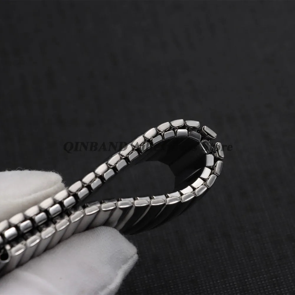12mm 14mm 16mm 18mm 20mm 22mm Expansion Stainless Steel Watch Strap Elastic Metal Watchband Universal Men Women Watches Bracelet