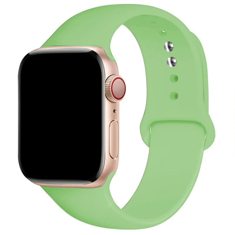 Sports Silicone Strap For Apple Watch Band Ultra 49mm 46mm 45mm 44mm 42mm 41mm 40mm Watchband for iWatch 11 10 9 8 7 6 5 4 SE