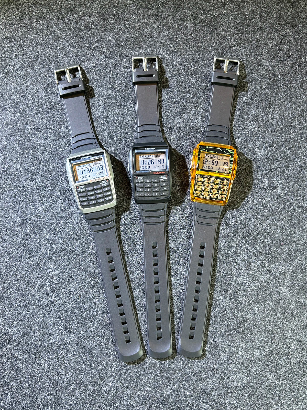 Men's Top Luxury LED Multifunction Calculator Watch Luminous Electronic Numeric Watch Keyboard Style