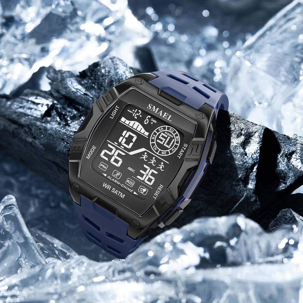 Military Watches Smael relojMen Watch 2025 New 50M Waterproof  Stopwatch Alarm LED Light Digital Watches 8130 Men's Sports Watch