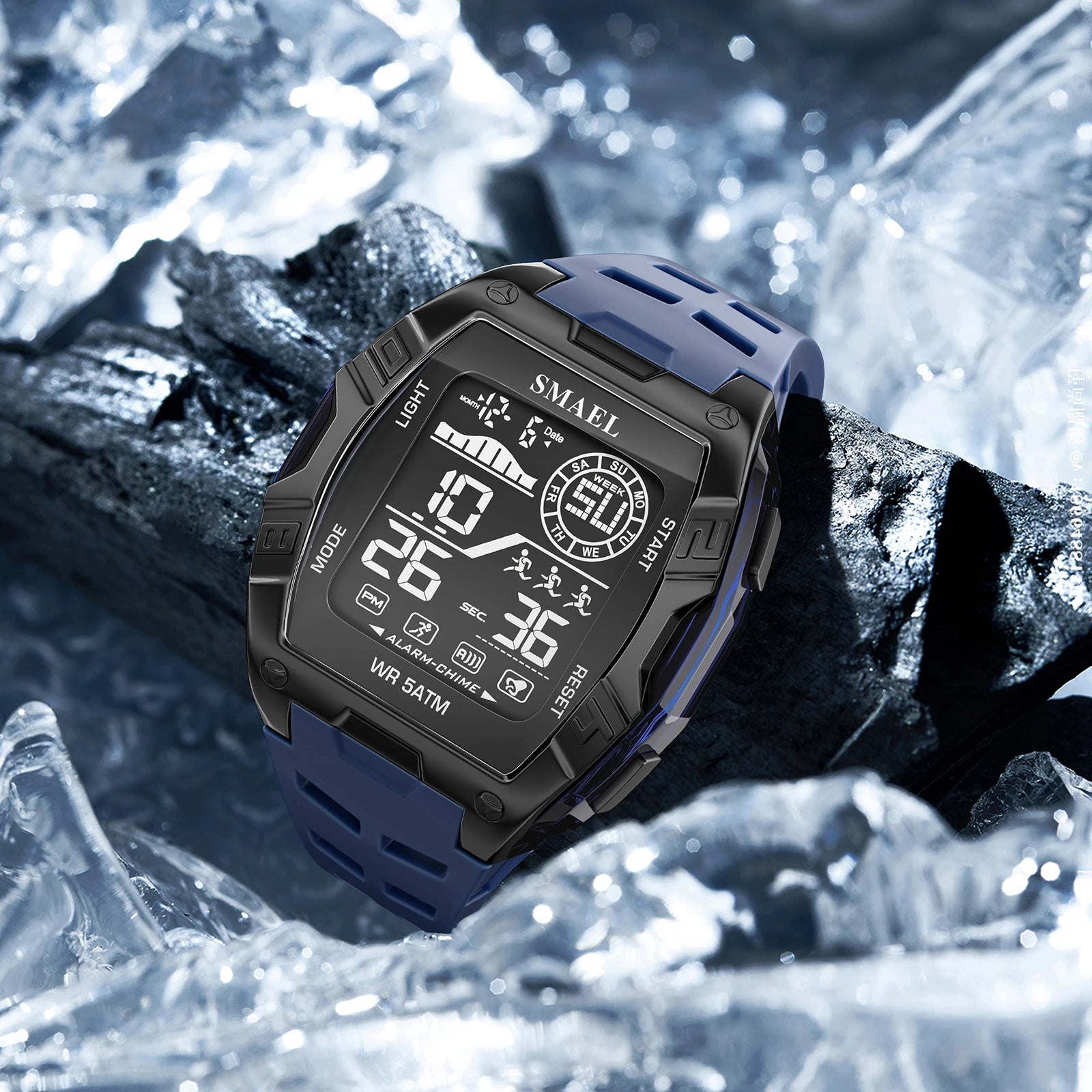 Military Watches Smael relojMen Watch 2025 New 50M Waterproof  Stopwatch Alarm LED Light Digital Watches 8130 Men's Sports Watch