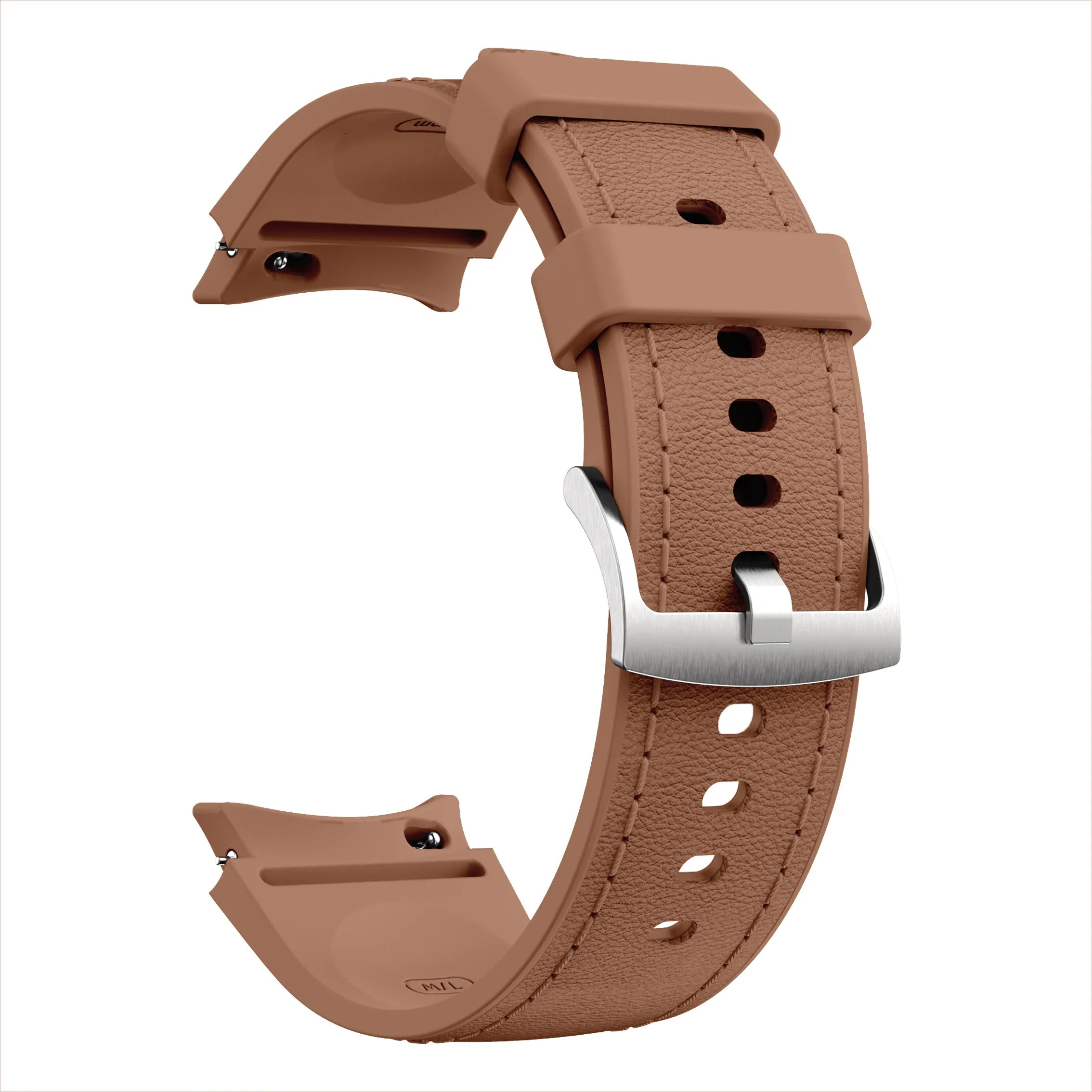 Silicone+Leather Strap for Samsung Galaxy Watch 7 6 5 4 44mm 40mm/5 Pro 45mm Wristband for Galaxy Watch 6 Classic 47mm 43mm Belt