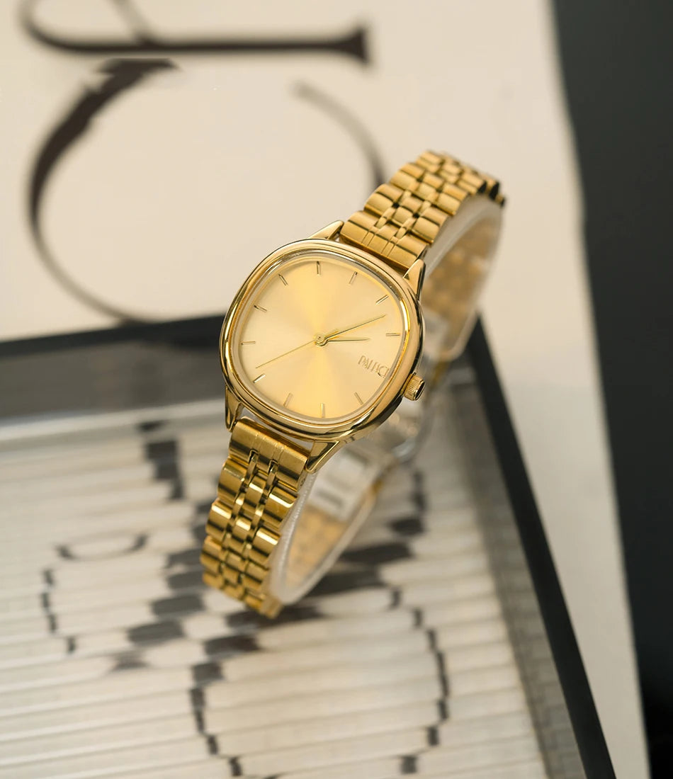 New Fashion Watch for Women Simple Japanese Quartz Wristwatches Ladies Small Gold Watch Elegant Stainless Steel Silver Clock