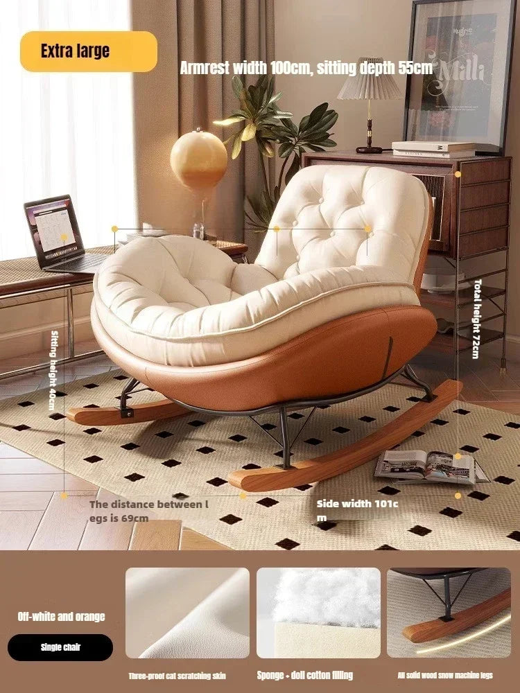 Lazy Sofa, Single Rocking Chair, Lounge Chair, Adult Honeycomb Chair, Balcony, Home Use,internet Celebrity,leisure Rocking Chair