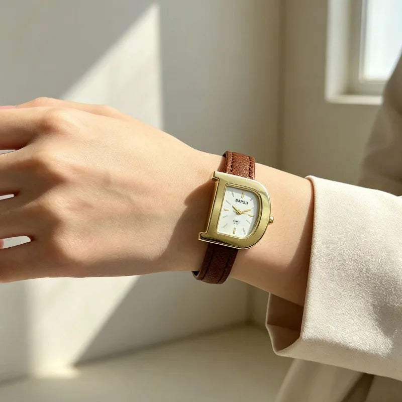 Top Brand Women's D-style Dial Watch Fashion Ladies Leather Belt Wristwatch for Women Gifts Reloj Mujer Dropshipping