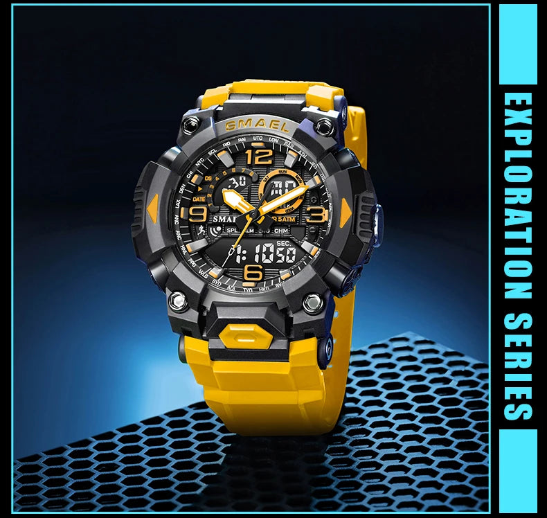 SMAEL 8099 Men's Military Digital Sport Watch - 50m Waterproof LED Backlight Alarm Stopwatch Chronograph Shockproof Gifts