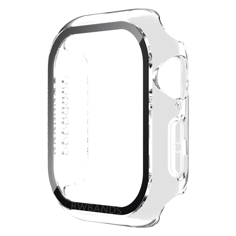 Glass+Cover For Apple Watch 46mm 44mm 40mm 49mm 41mm 45mm 42mm Accessorie Screen Protector iwatch series Ultra 11 10 9 SE 8 7 6