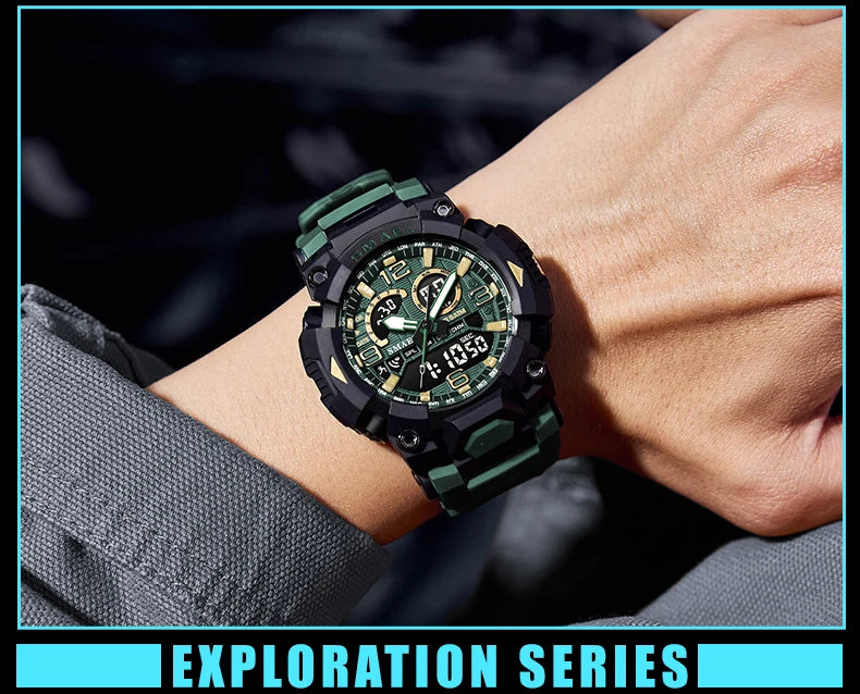 SMAEL 8099 Men's Military Digital Sport Watch - 50m Waterproof LED Backlight Alarm Stopwatch Chronograph Shockproof Gifts