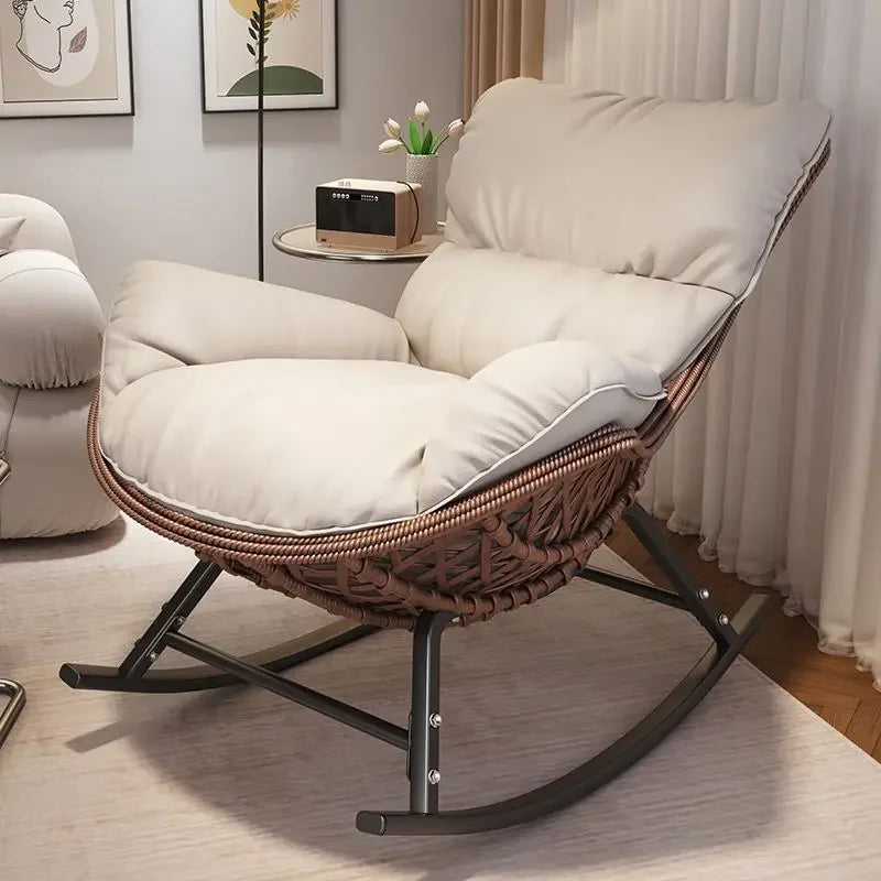 Swinging Lounge Chair,home Balcony,lounge Chair, Anti Vine Woven Lobster Chair, Single Living Room, Adult Outdoor,rocking Chairs