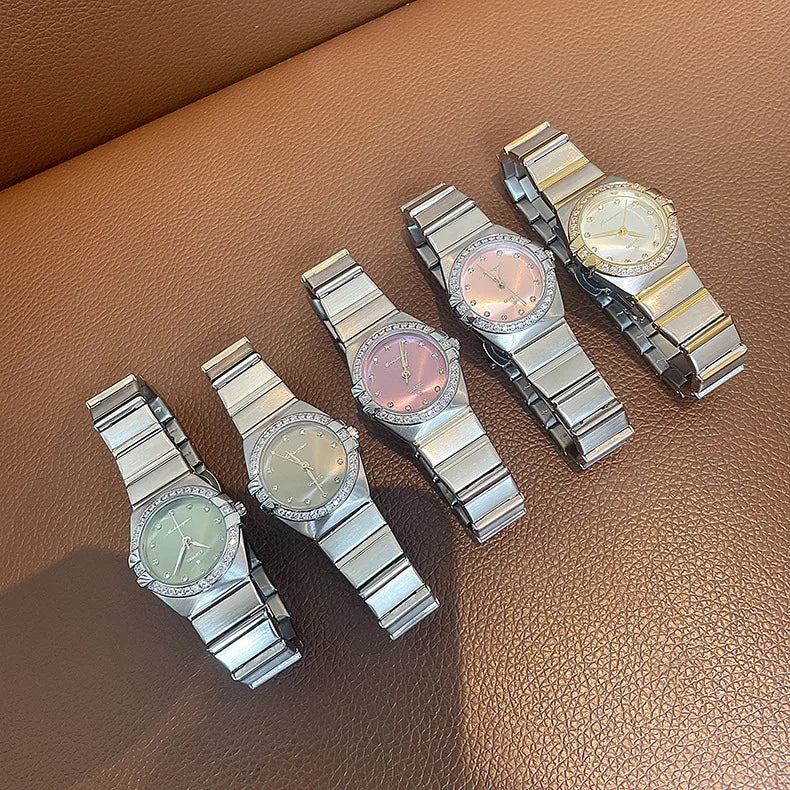 Constellationstylestainlesssteel women's watch withsmalldial and quartz bezelasophisticated and stylish gift for your girlfriend