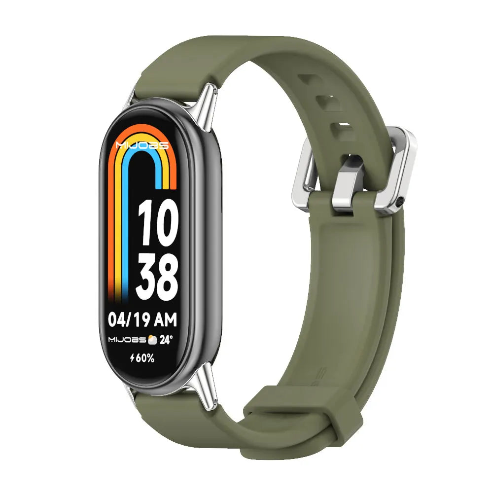 Strap for Mi Band 10 9 8 7 6 5 Watch Band for Mi Band 10 Silicone Wristband for Mi Band 9 Bracelet For Mi Band 8 Strap