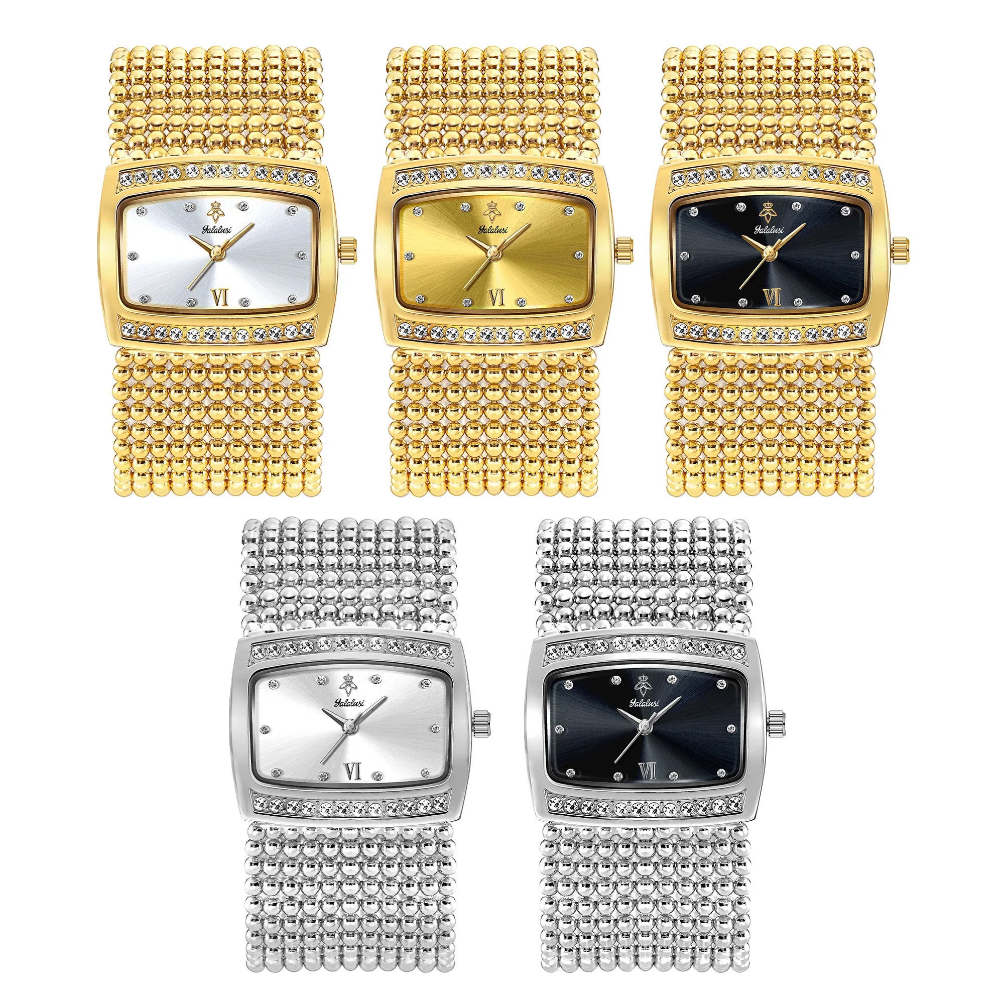 YaLaLuWomen's Watch Brand: Light Luxury Elegant Diamond-Set Square Watch with Water-Resistant Quartz Movement reloj mujer LX1073
