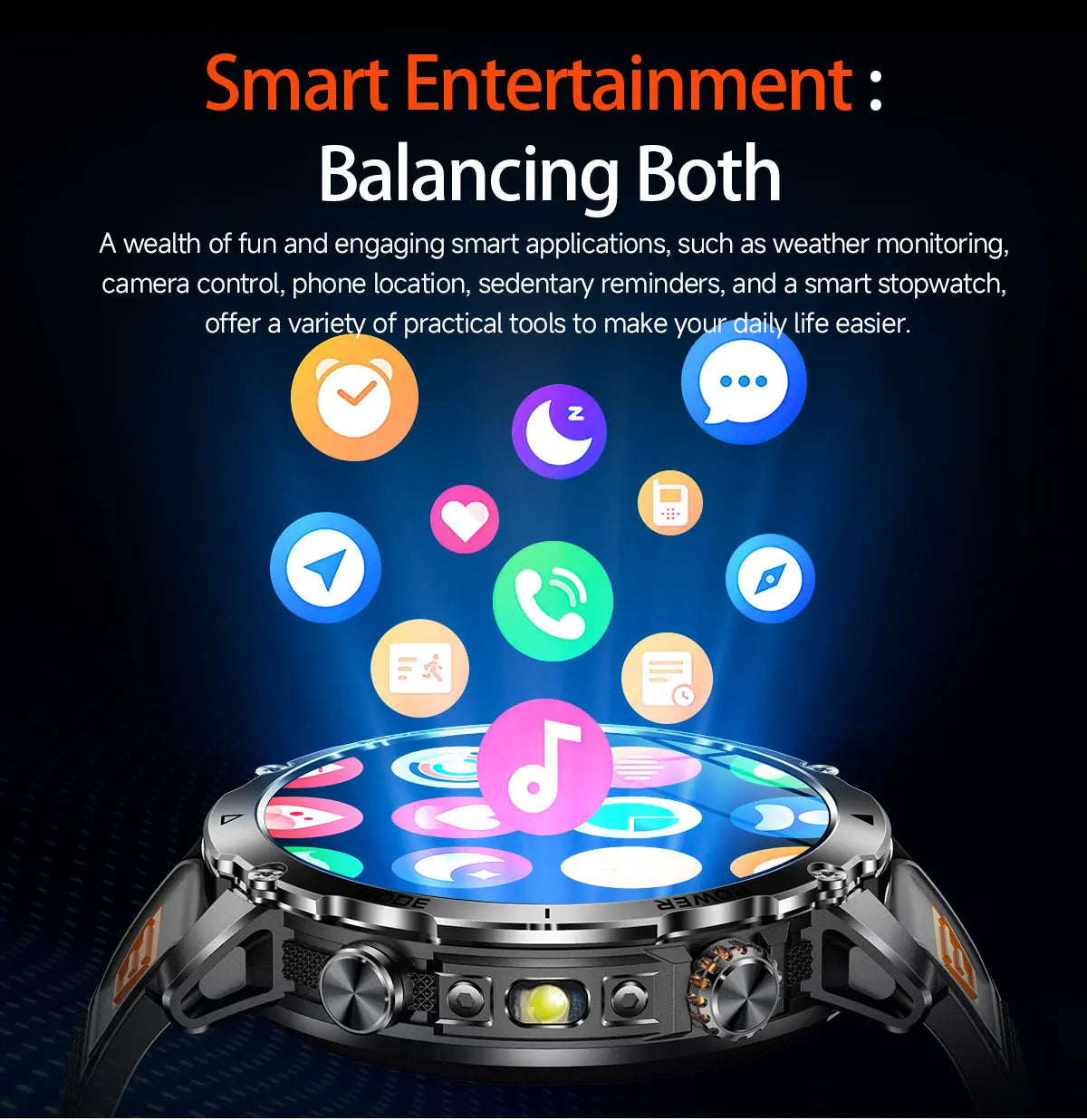 2026 New Smart Watch Bluetooth Call 1400mAh Large Battery Sport Heart Rate 1.7" Military Outdoor Men Smartwatch For Android IOS