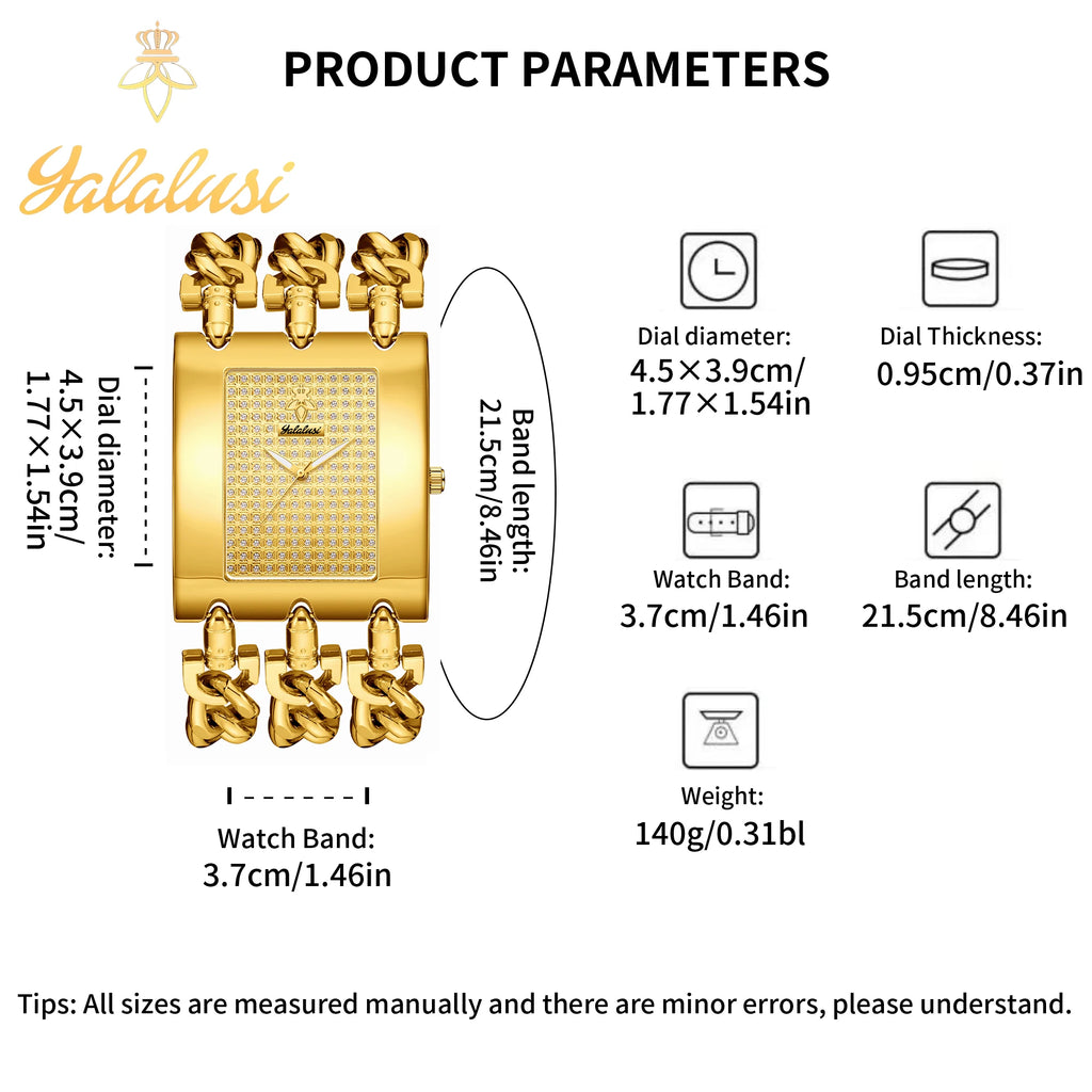 YaLaLuSi Men's Large-Dial Waterproof Quartz Watch: A Luxurious Skeleton Bracelet Watch Gift reloj mujer Boys