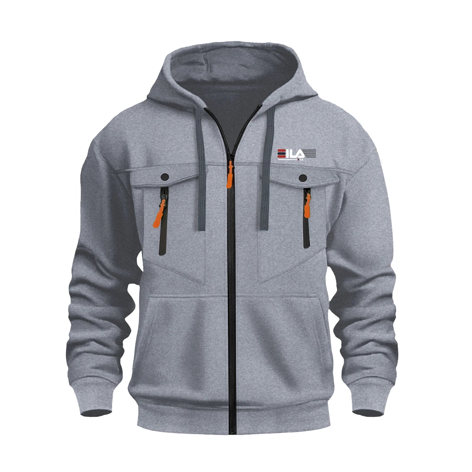 Autumn Winter Hoodies Men Zipper Patchwork Warm Fleece Sweatshirts Multi Pockets Male Fashion Hooded Jacket Thick Outdoor Hoodie