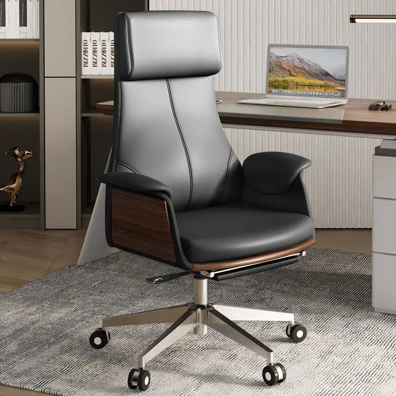 High end boss chair, genuine leather office chair, CEO computer, ergonomic, sedentary, swivel chair that can be reclined