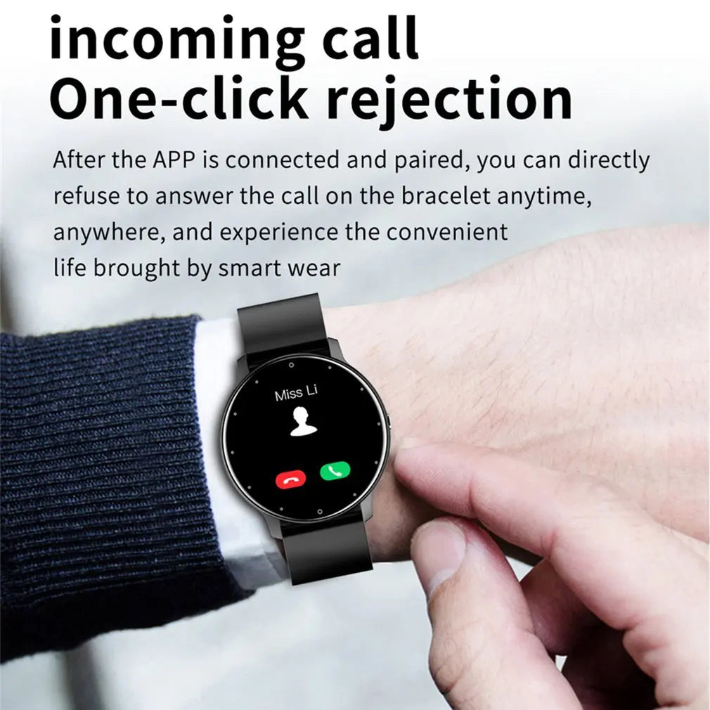 ZL02 Men Smart Watch Full Touch Screen Fitness Tracker IP68 Waterproof Sport Smartwatch BT Call Wrist Watches for Men Women 2026