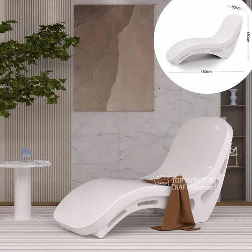 Leisure Beach Chair Hotel Swimming Pool Recliner Special-Shaped Rubber Clothing Water-Soaking Chair Courtyard Sun-Proof Chair