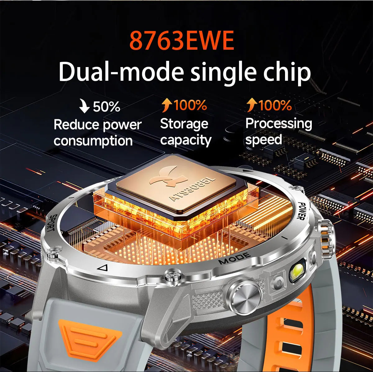 2026 New Military 1400mAh Battery Smart Watch Men Outdoor Flashlight 10ATM Waterproof Heart Rate Bluetooth Call Sports Bracelets