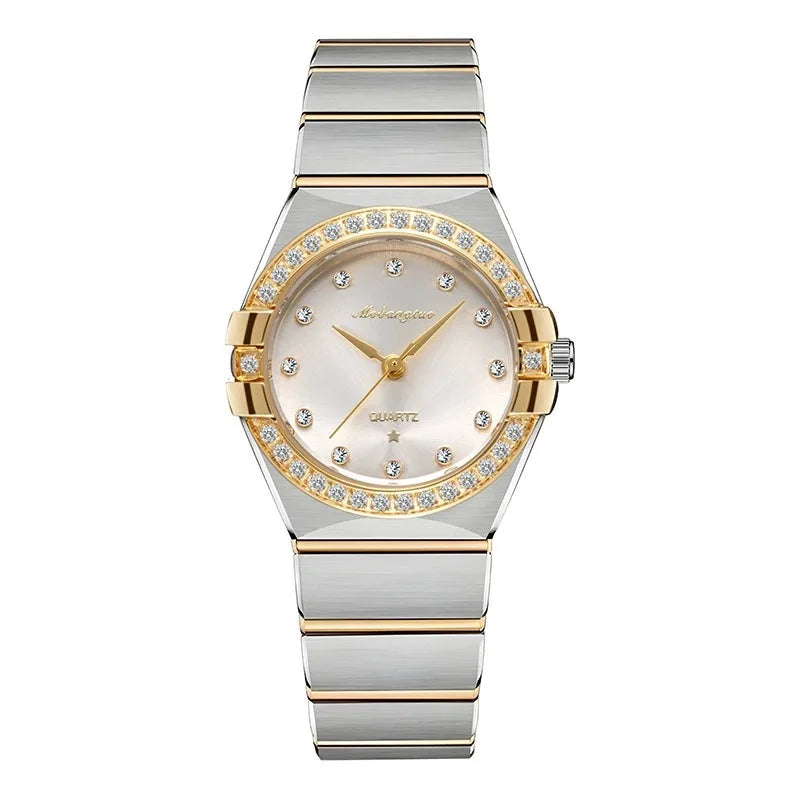 Constellationstylestainlesssteel women's watch withsmalldial and quartz bezelasophisticated and stylish gift for your girlfriend