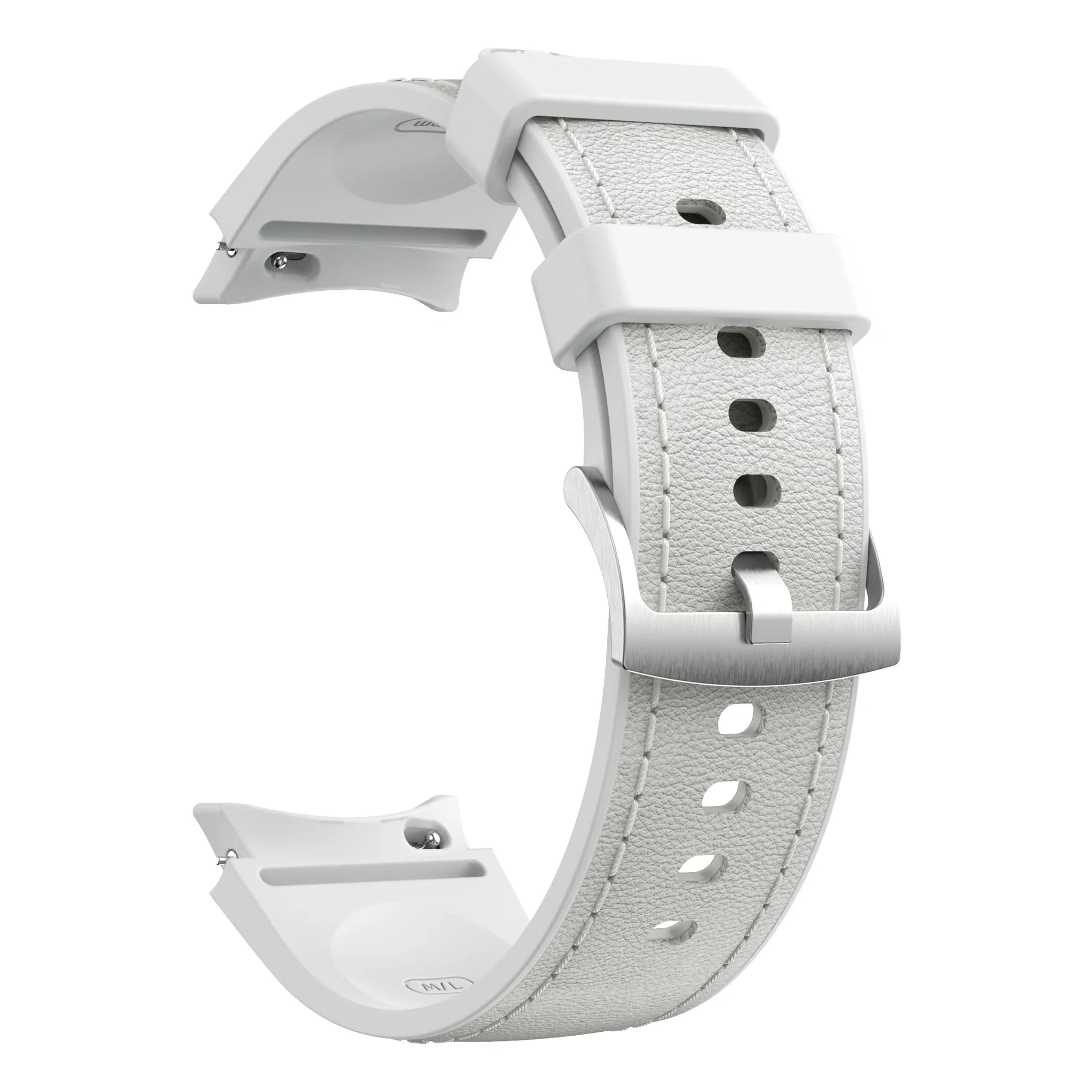 Silicone+Leather Strap for Samsung Galaxy Watch 7 6 5 4 44mm 40mm/5 Pro 45mm Wristband for Galaxy Watch 6 Classic 47mm 43mm Belt