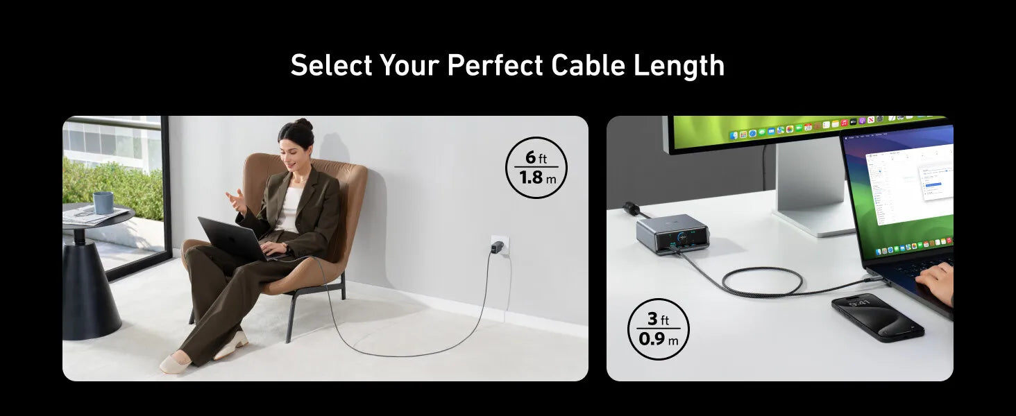 Anker Prime USB C To USB C Cable, 240W 6 Ft Fast Charging USB C Cable Upcycled-Braided Nylon with 100-Year Bend Durability