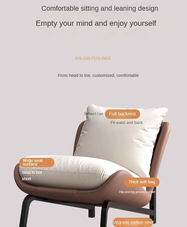 Simple Single Sofa Chair, Balcony Chair, Leisure Chair, Lounge Chairs, Can Sit or Lie, Bedroom, Living Room, Lazy Sofa Chairs