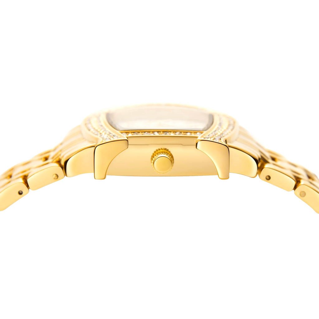 YaLaLuSi Women's Luxury Diamond-Set Asymmetrical Dial Bracelet Watch, Water-Resistant Quartz Watch reloj mujer watch for ladies