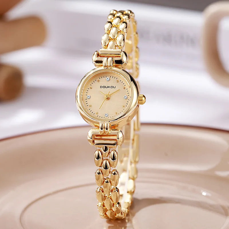 Brand Women Watch Luxury Small Dial Gold Watch Fashion Bracelet Quartz Wristwatches Dropshipping Clock Gift Relojes Para Mujer