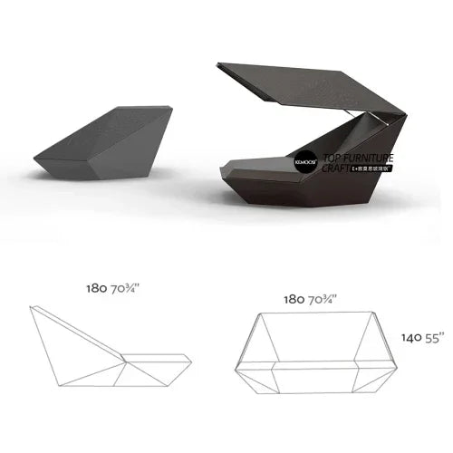 Leisure Beach Chair Hotel Swimming Pool Recliner Special-Shaped Rubber Clothing Water-Soaking Chair Courtyard Sun-Proof Chair