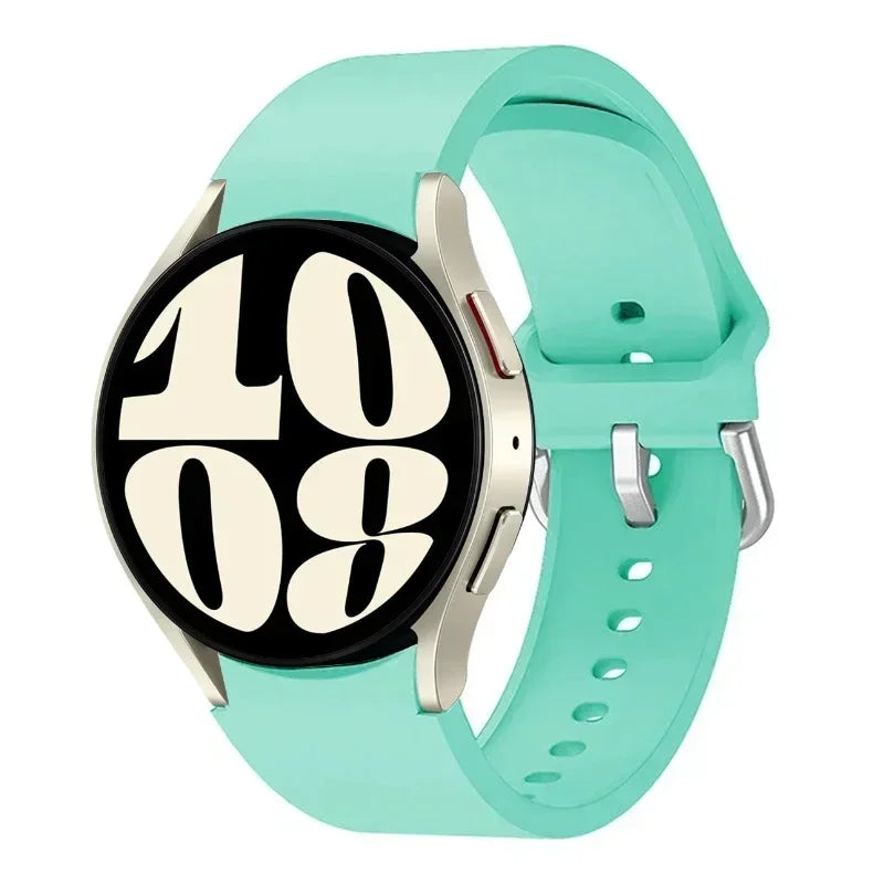 New Official Silicone Strap For Samsung Galaxy Watch 6 4 Classic 47mm 46mm 43/42mm Watchband Galaxy Watch 7 6 5 4 40mm 44mm Belt