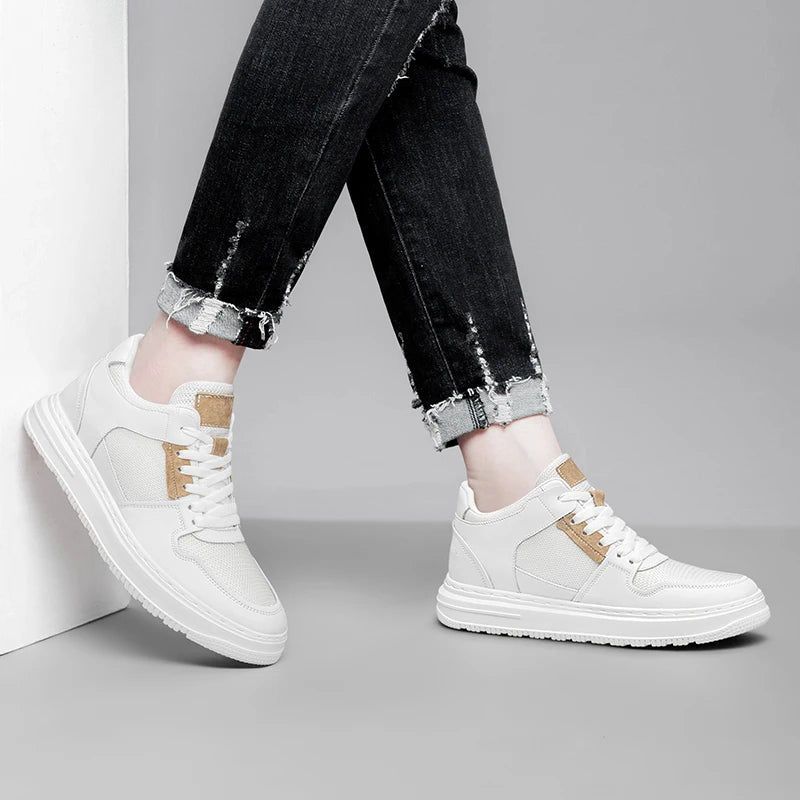 Plus Size 47 Summer Mesh Men Sneakers Elevator Shoes Chunky Increase Insole 7CM Breathable Sports Casual Height Shoes For Man