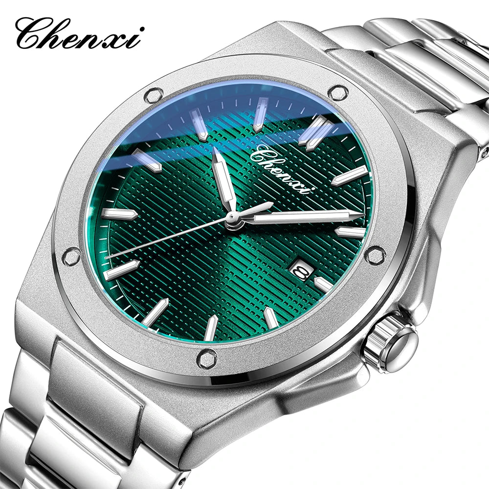 CHENXI New in Men's Watches Classic Fashion Quartz Wristwatches Simple Luminous Date Calendar Display Water-Resistant Man Watch