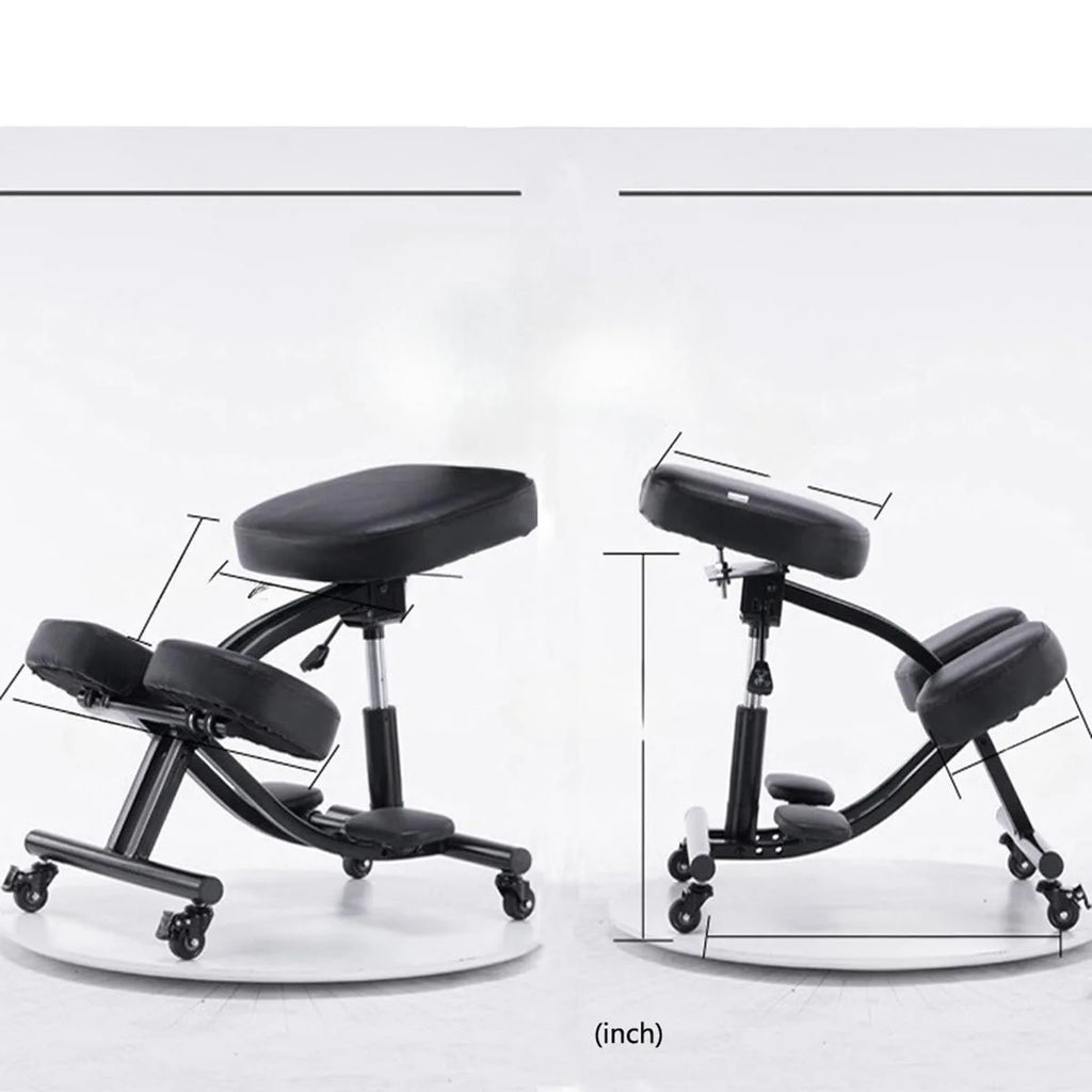 Sitting Posture Correction Chair Ergonomic Knee Chair Lifting Work Computer Bench with Wheels To Avoid Hunchback