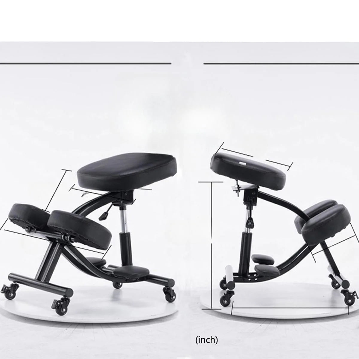 Sitting Posture Correction Chair Ergonomic Knee Chair Lifting Work Computer Bench with Wheels To Avoid Hunchback