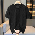Summer Mesh Hollowed Out T-shirt Men 10XL Plus Size Summer Short Sleeve Tshirt Male Mesh Tops Tees Big Size 10XL