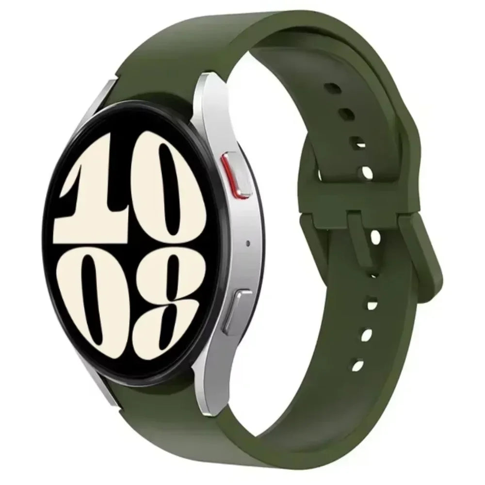 New Official Silicone Strap For Samsung Galaxy Watch 6 4 Classic 47mm 46mm 43/42mm Watchband Galaxy Watch 7 6 5 4 40mm 44mm Belt