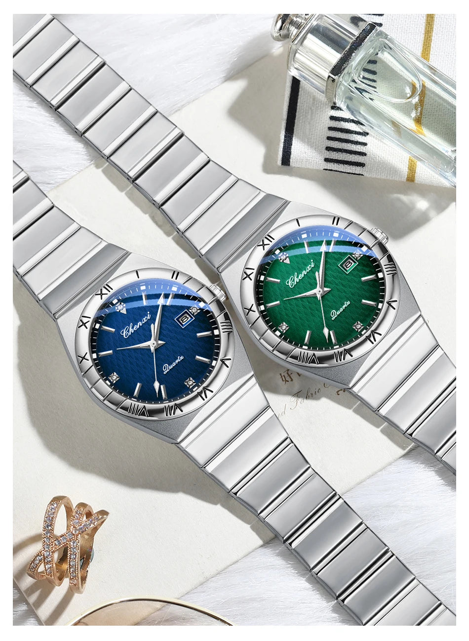 Top Brand Luxury Watches For Men Fashion Luminous Calendar Men's Watch CHENXI Waterproof Stainless Steel Quartz Wristwatch New