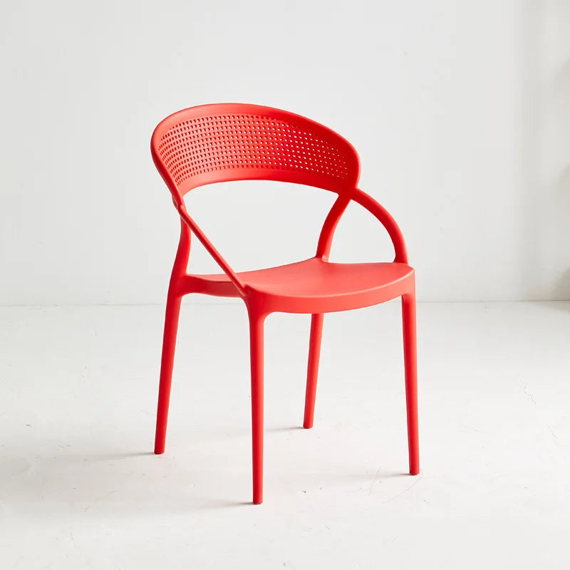 Plastic Chair Backrest, Home Thick Backrest Chair, Casual Nordic Minimalist Dining Chair, Restaurant Chair, Outdoor Armchair